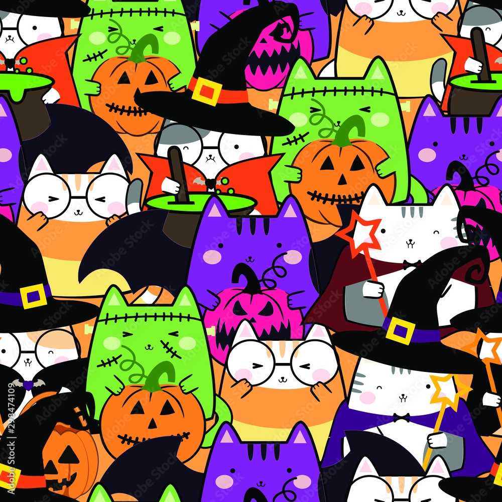 Cute Cat Halloween Wallpaper