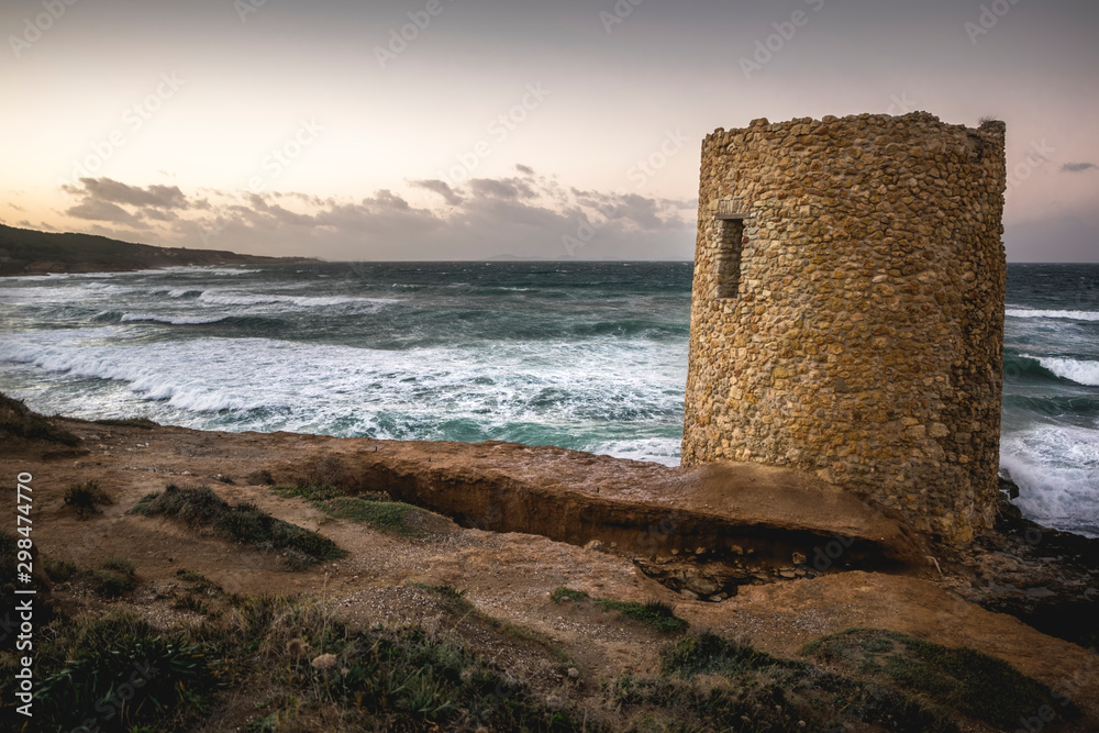 Porto Torres, Abbacurrente Tower, a defensive sighting and communication system of the coasts of Sardinia, from the Middle Ages up to the mid-nineteenth century.