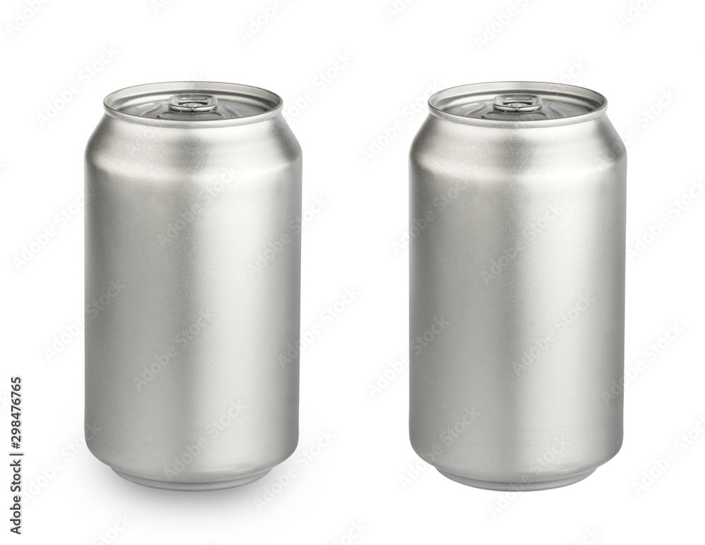 metal aluminum beverage drink can isolated on white background clipping path. photography - obrazy, fototapety, plakaty 