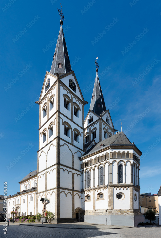 The romanic St. Severus church of 1236 in Boppard, Rhineland-Palatinate, Germany, Europe