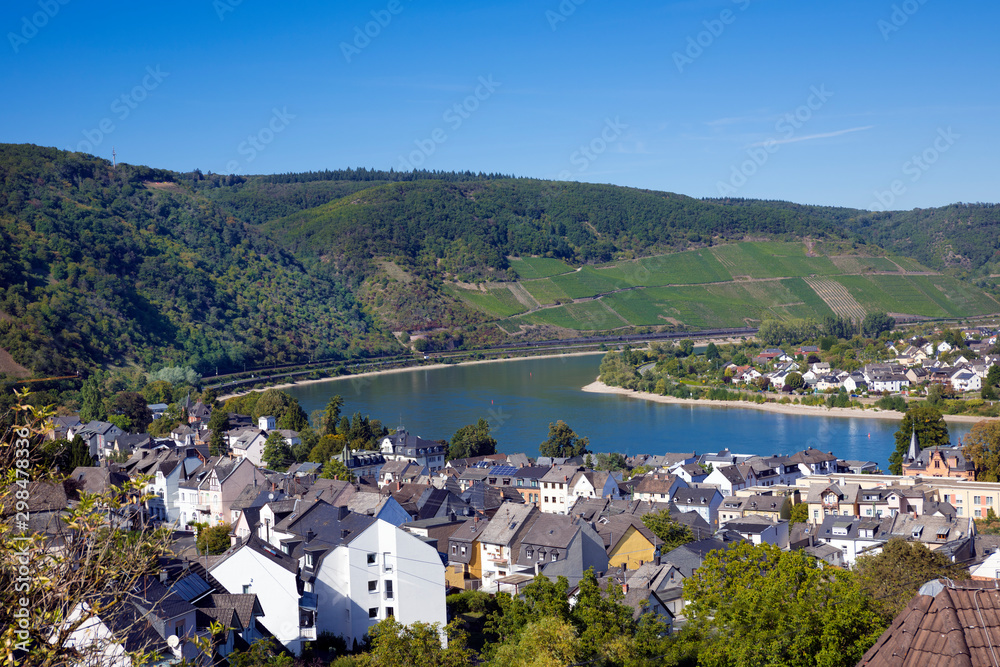 View of Boppard and Rhine. Rhineland-Palatinate, Germany, Europe