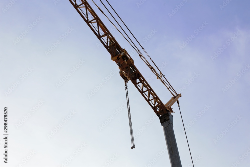 crane on blue sky