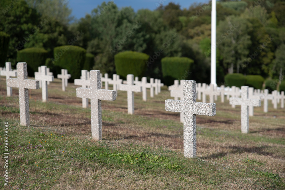 Military cemetery in honour of the soldiers of the First World War in France