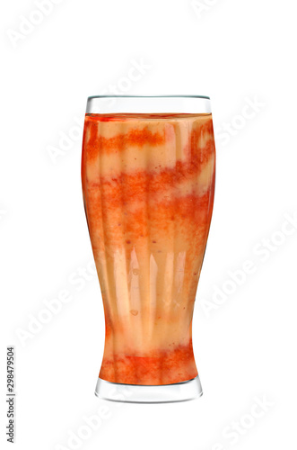 glass of Cocktail with ice isolated on white background