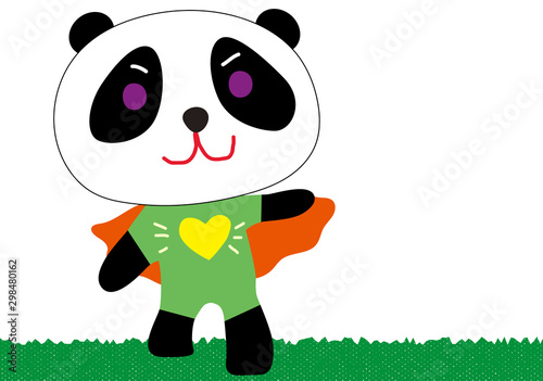 the super hero animal - panda  スーパーヒーローパンダ