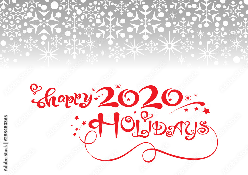 Happy Hew Year 2020. Christmas card, banner for your design. Vector. Happy Hew Year 2020. Christmas card, banner for your design. Vector.