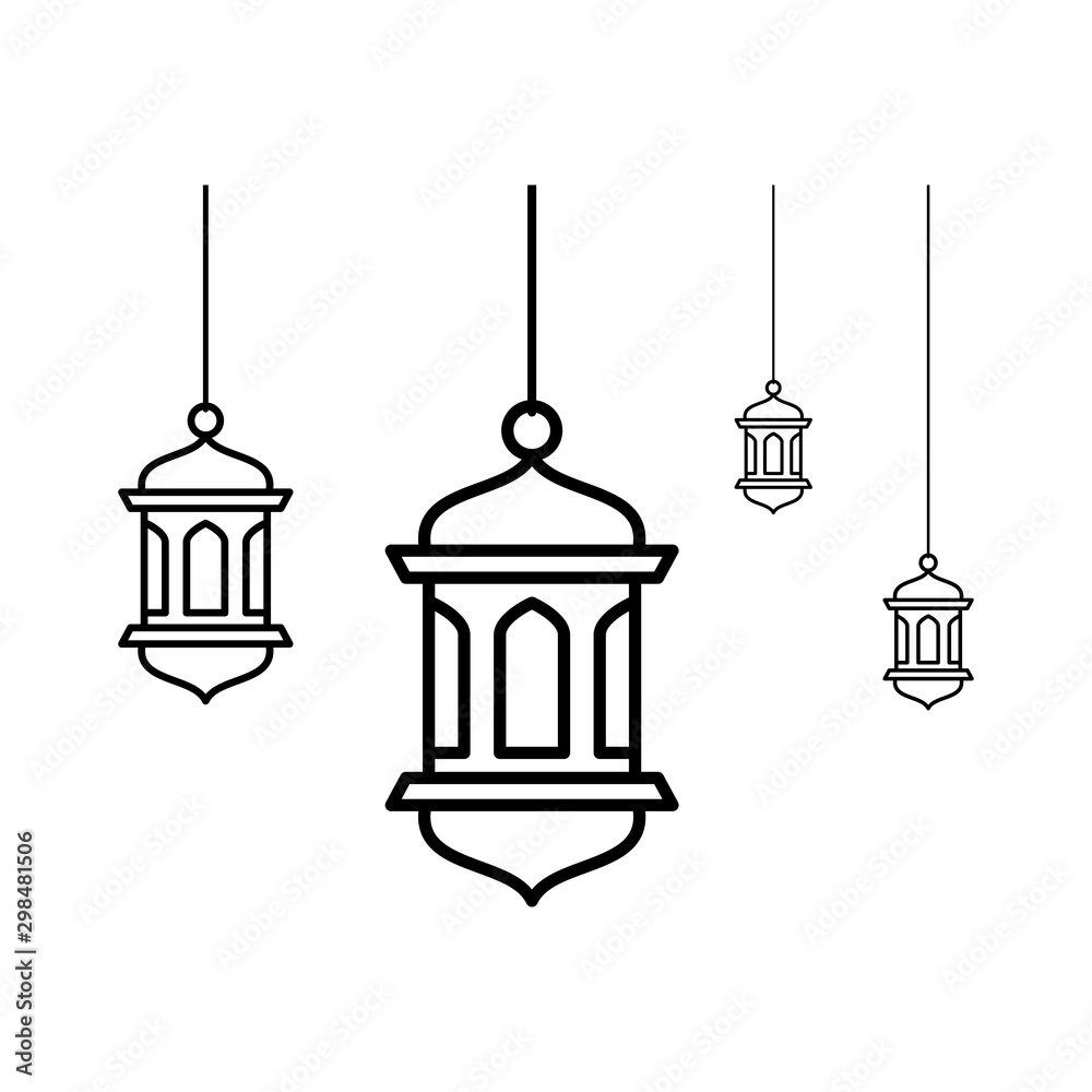 Lantern icon trendy