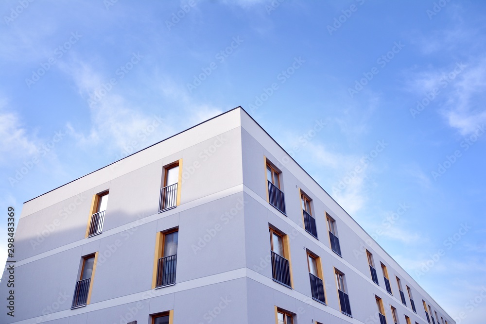 Contemporary apartment building. Generic residential architecture.