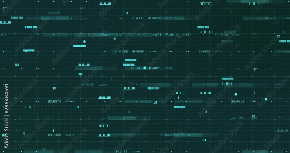 Abstract digital network data background, 3D rendering