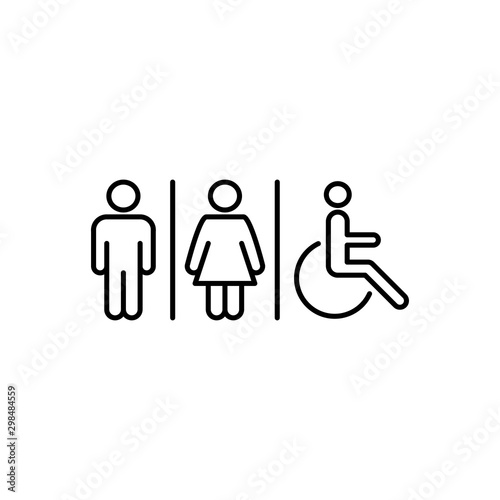 Toilet signage icon