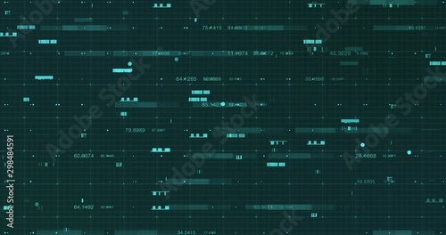 Abstract digital network data background, 3D rendering