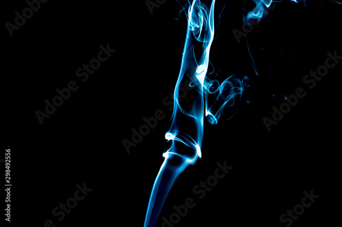 Smoke on a black background. Abstraction.