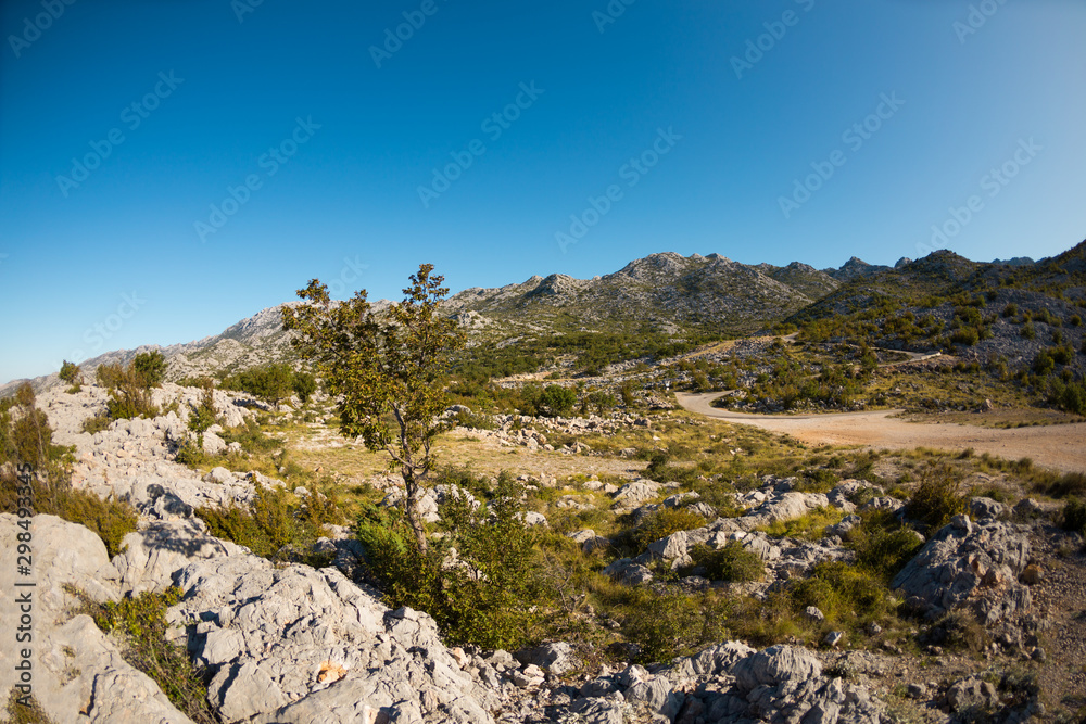 The rocky mountains of Croatia.