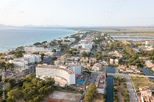 View of the tourist town of Mallorca - Port Alcudia