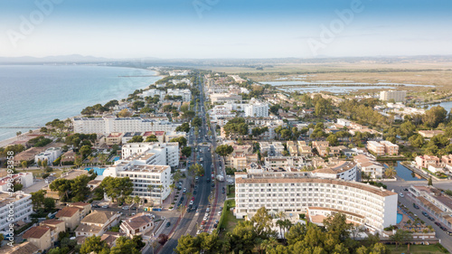 View of the tourist town of Mallorca - Port Alcudia