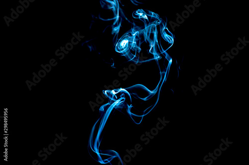 Smoke on a black background. Abstraction.