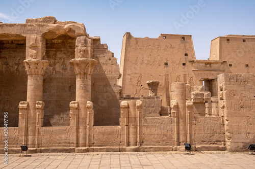 Panoramic view of the Ptolemaic Temple of Horus in Edfu, Egypt