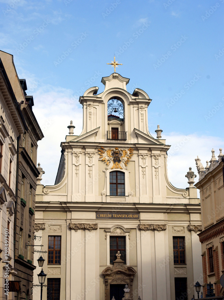 old church in center of old city Krakow