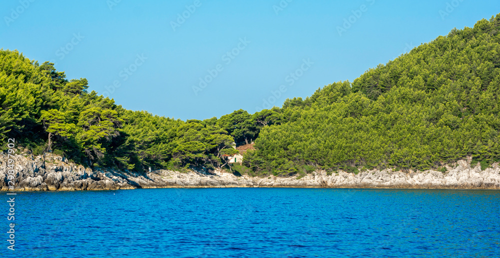 Croatia landscape and coastline.