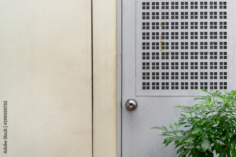 Old wooden door front view and stock photo Old wooden door front view and stock photo