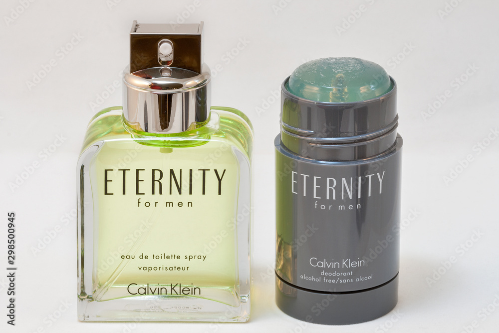 Calvin Klein Eternity fragrance and deodorant. Kyiv, Ukraine Stock