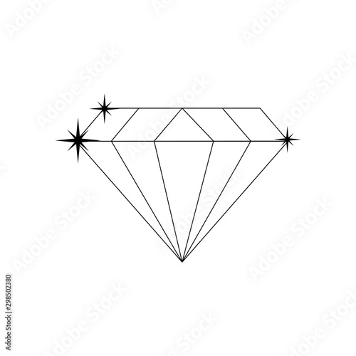 Diamond vector flat icon. D...