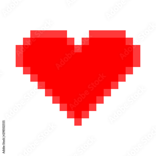 pixel art heart. love and v...