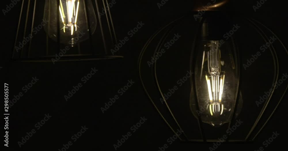 Candelabrum with burning electric lamps Candelabrum with burning electric lamps