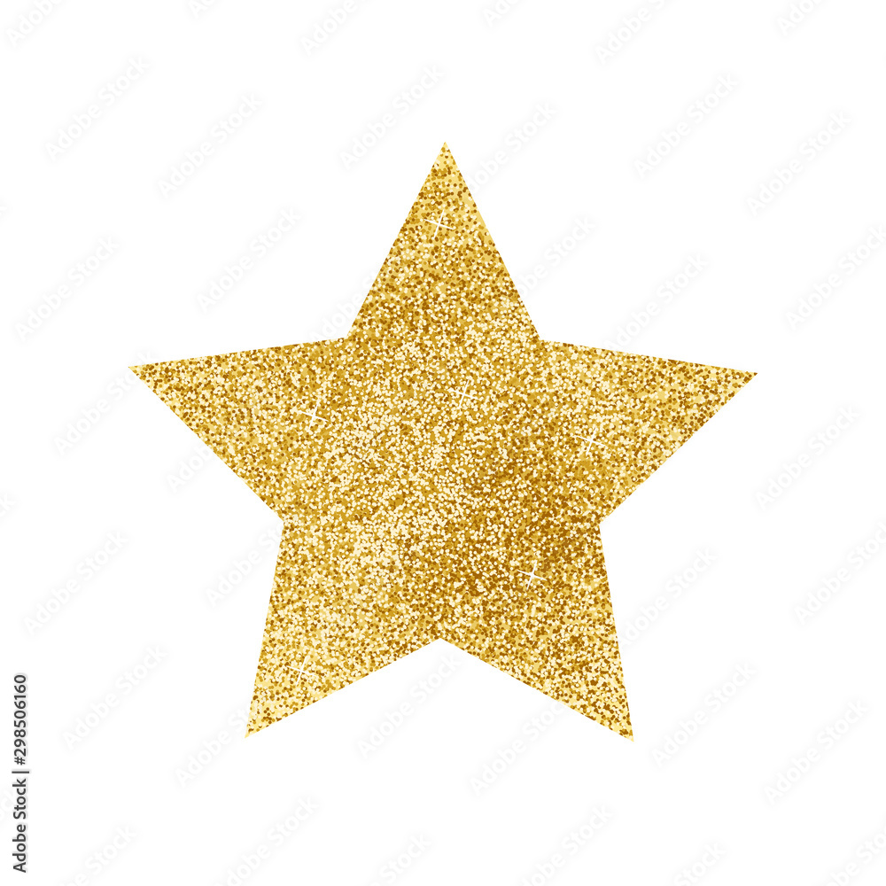 Gold glitter star. Vector illustration. Gold glitter star. Vector illustration.