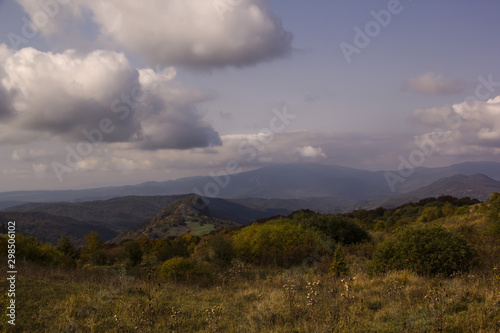Kakheti landscape, view of the Alazani Valley in autumn, Georgia