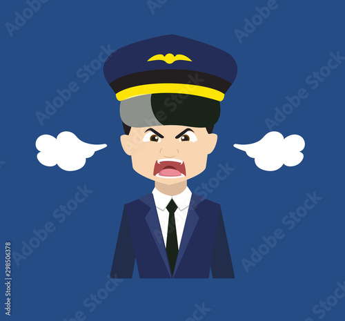 Old Boss Businessman - Screaming in Aggression