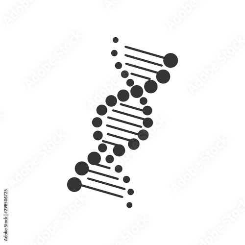 DNA Helix Icon Vector Illustration. simple black symbols