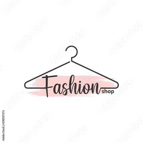 Creative fashion logo design Isolated on White Background.