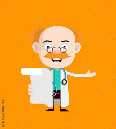 Medical Professional Doctor - Holding a Paper and Announcing