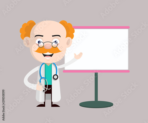 Medical Professional Doctor - Showing on White Board