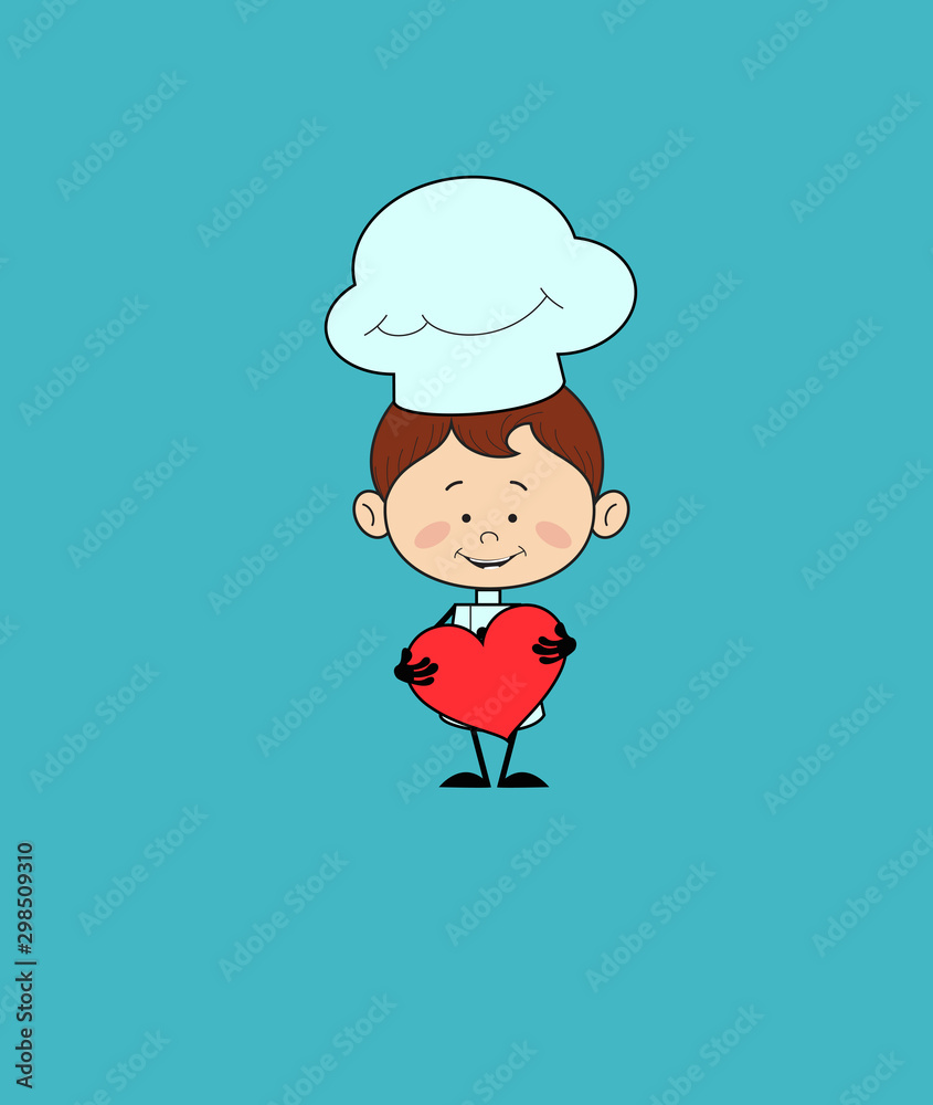 Kitchen Character Chef - Standing with a Heart Kitchen Character Chef - Standing with a Heart