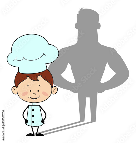 Kitchen Character Chef - Standing in Positive Attitude