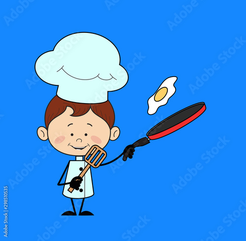Kitchen Character Chef - Preparing Food