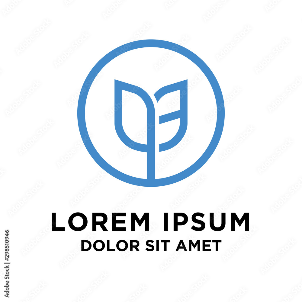 Letter Initial E Eco Logo Design Template Letter Initial E Eco Logo Design Template