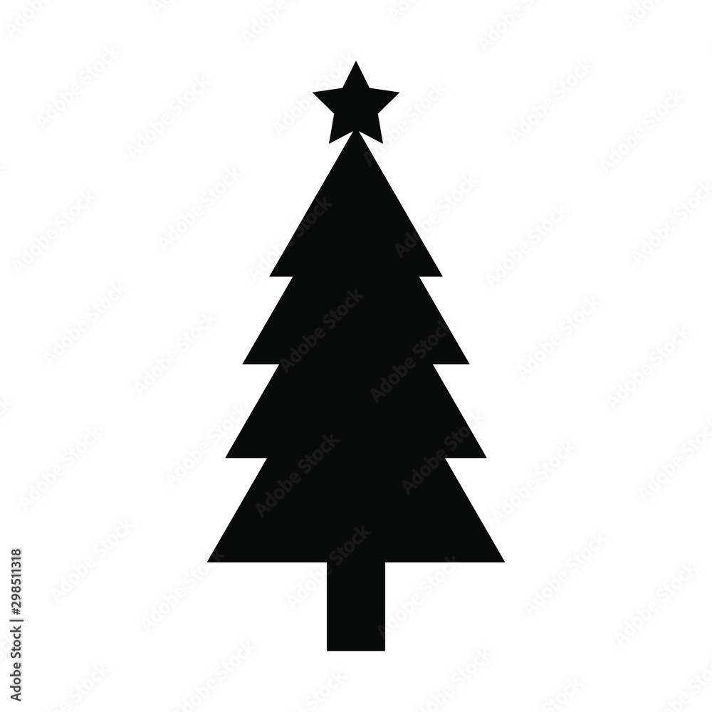 christmas tree vector icon christmas tree vector icon