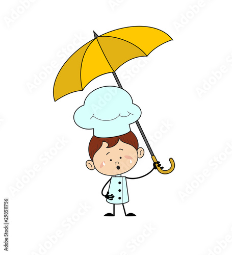 Kitchen Character Chef - Standing with Umbrella