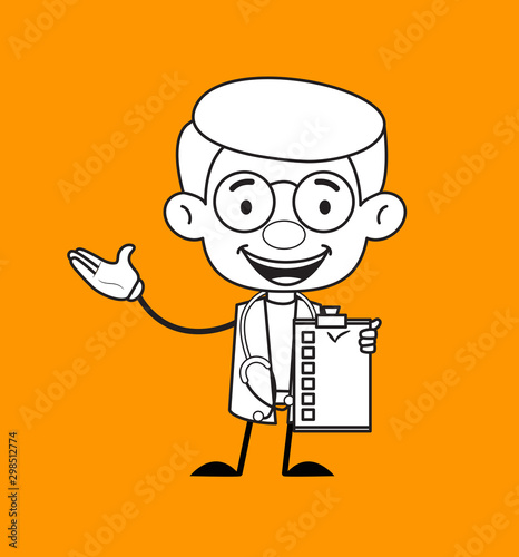 Gynecologist Doctor - Showing a Checklist