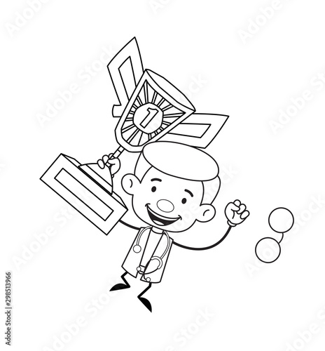 Gynecologist Doctor - Jumping with Trophy