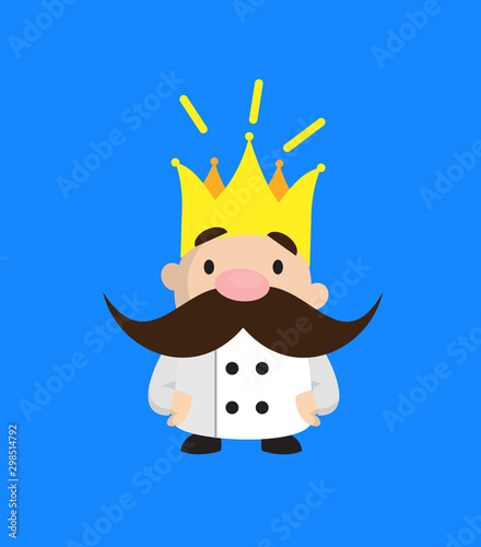 Funny Short Chef - Wearing a Crown