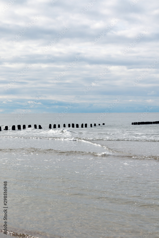 Baltic sea coast, minimalistic beach background Baltic sea coast, minimalistic beach background