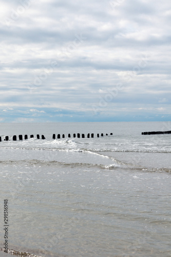 Baltic sea coast, minimalistic beach background © Iveta