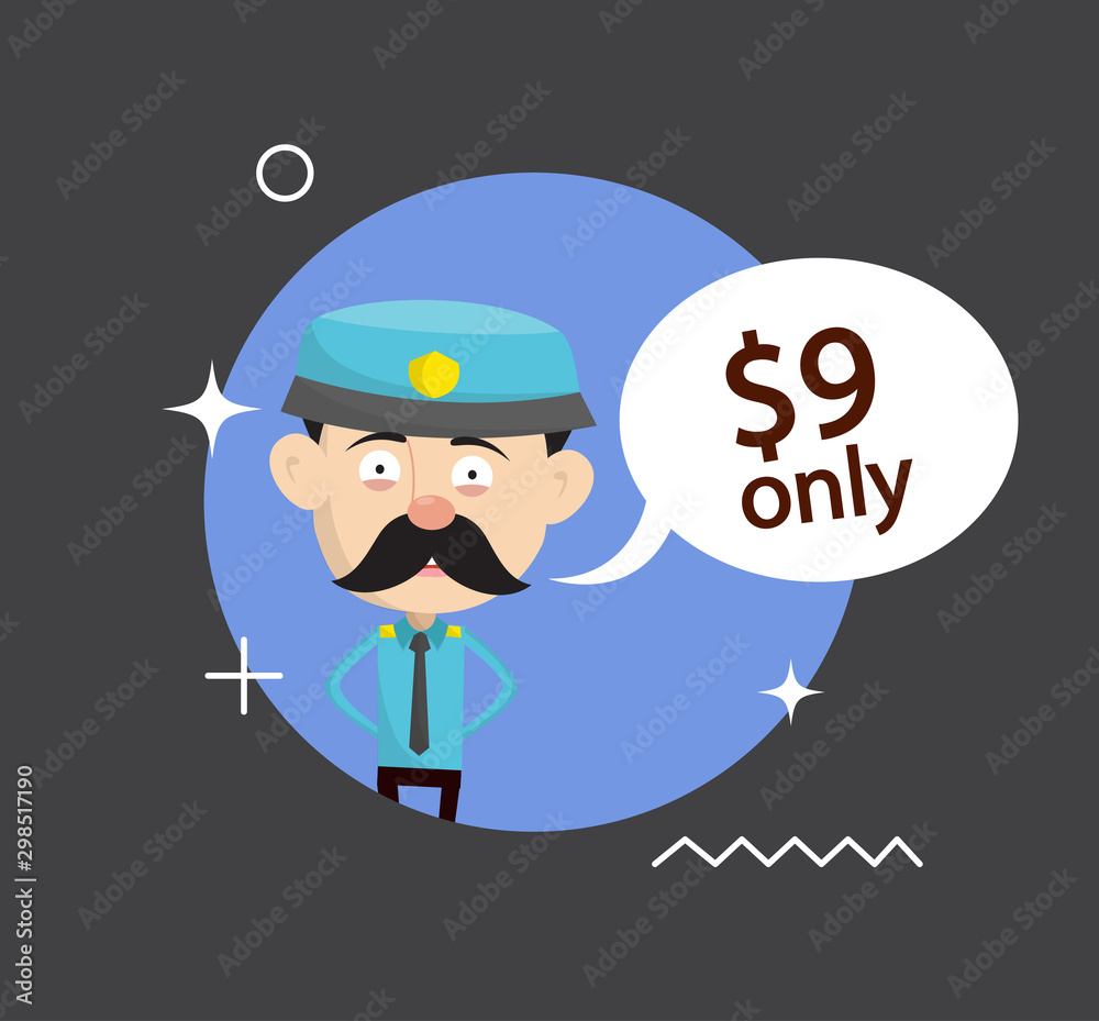 Funny Policeman Cop - with price Funny Policeman Cop - with price