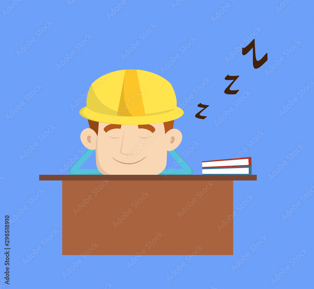 Engineer Builder Architect - Sleeping on Office Desk Engineer Builder Architect - Sleeping on Office Desk