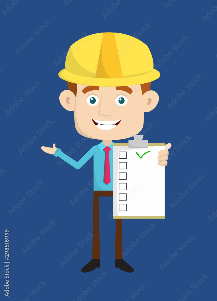 Engineer Builder Architect - Showing a Checklist