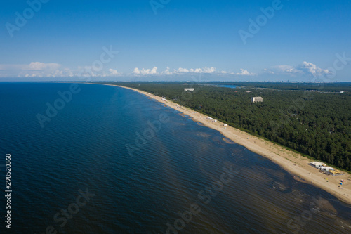 Beautiful landscape. Baltic sea coastline. View from above.